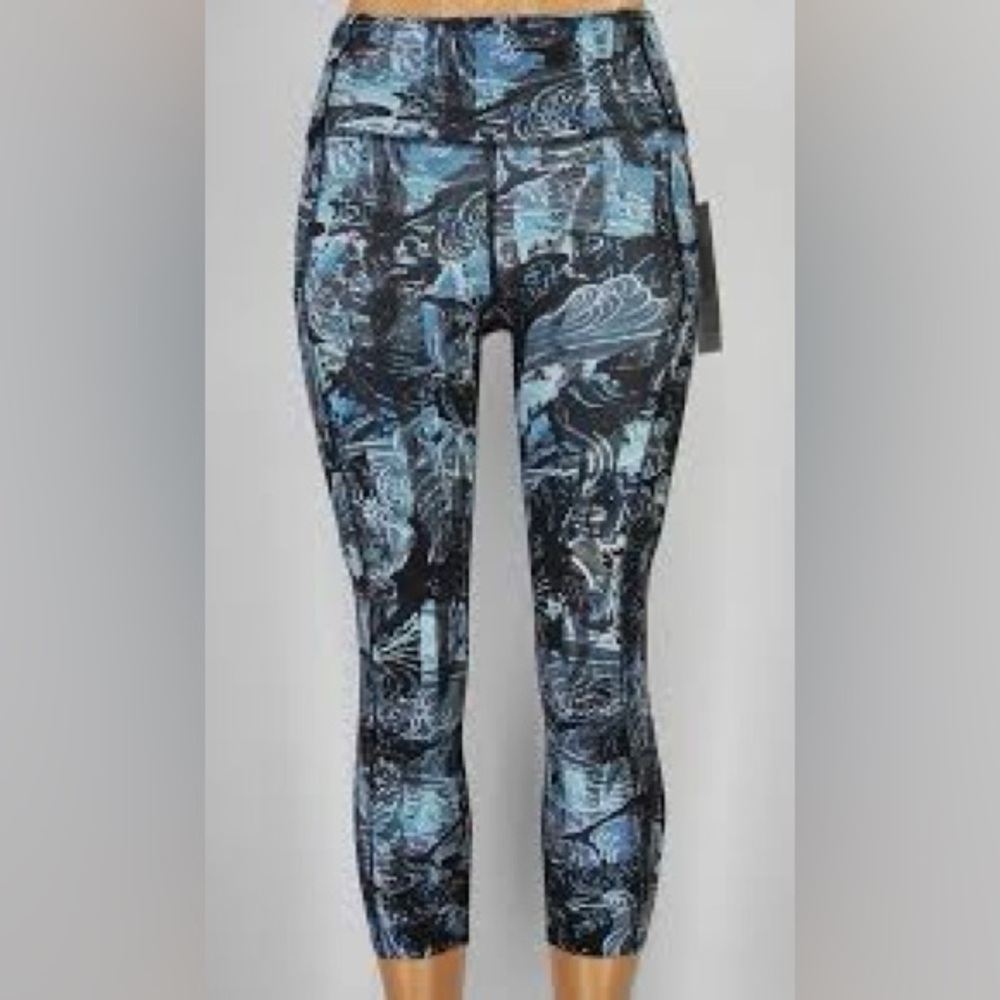 lululemon athletica Blue and Black Patterned Leggings